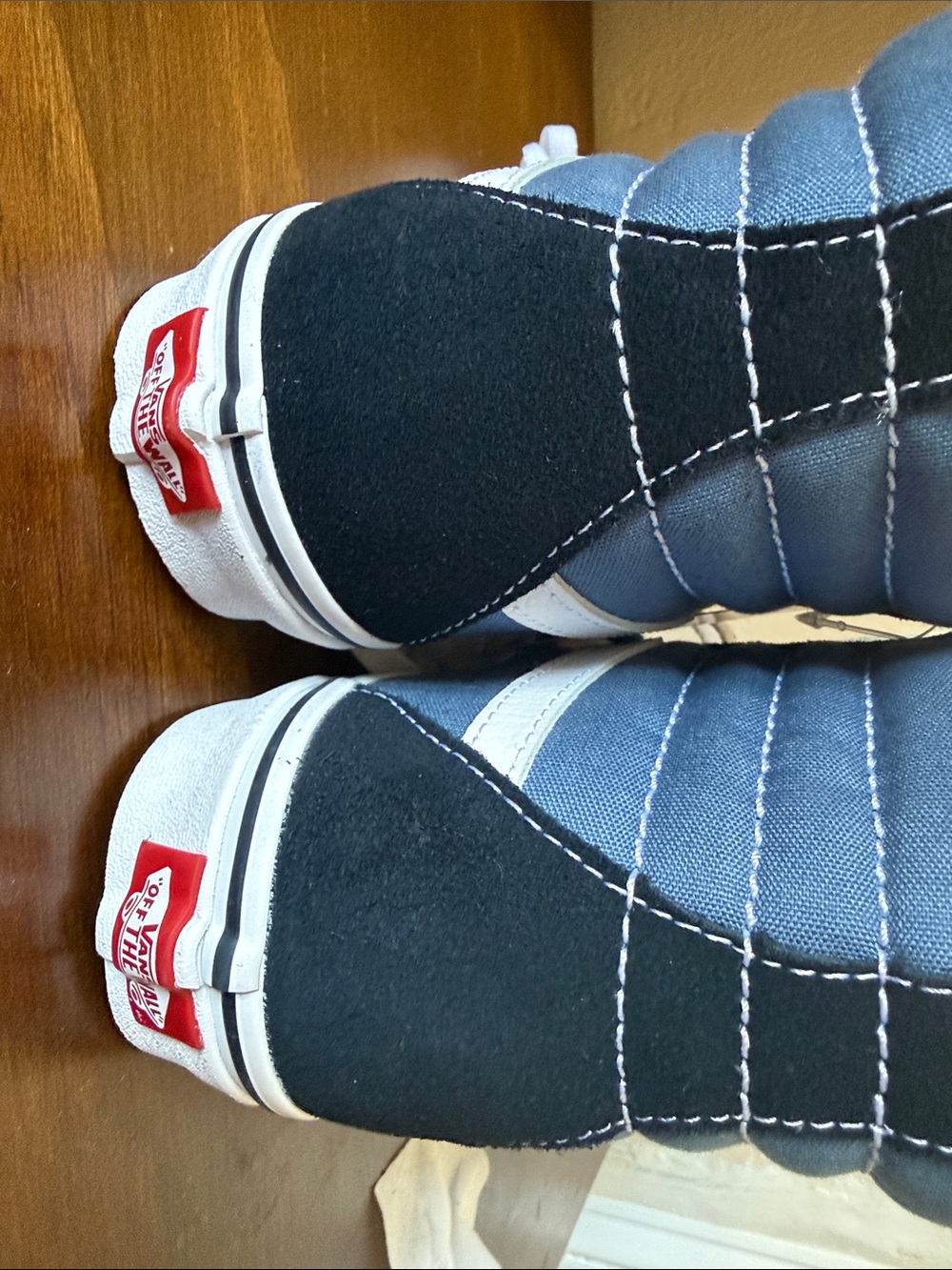 Vans Sk8-Hi Two-Tone High Top Sneakers — Black & Slate Blue - Picture 4 of 7